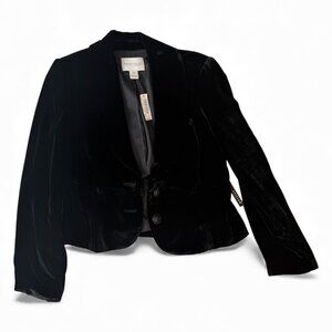 White House Black Market Black Velvet Blazer NWT | Size 12 Petite | Luxe Evening